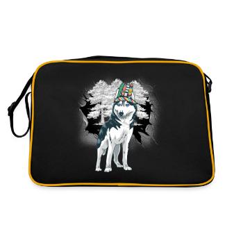 Chamans Husky Chaman Loup Loups - Sac Retro - noir/or - Dos