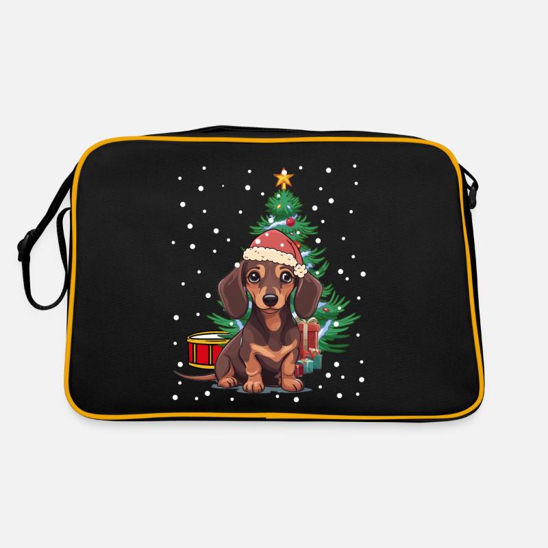 Teckel Noël Père Noël Père Noël Chien Chiens Sac Retro