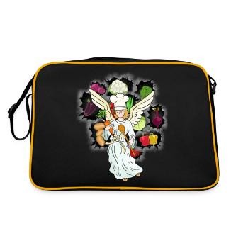 Heavenly Cooking Légumes Angel Cuisinier Cuisinier - Sac Retro - noir/or - Dos