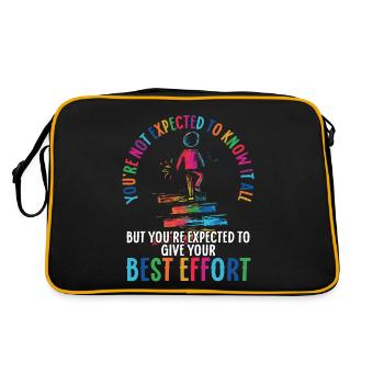 you're expected to give your best effort - Retro Bag - black/gold - Back