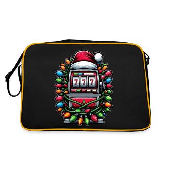 Slot Machine 777 Gambling Gambler Christmas Mom - Retro Bag - black/gold - Back