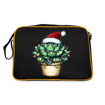 succulent chapeau de Noël - Sac Retro - noir/or - Dos