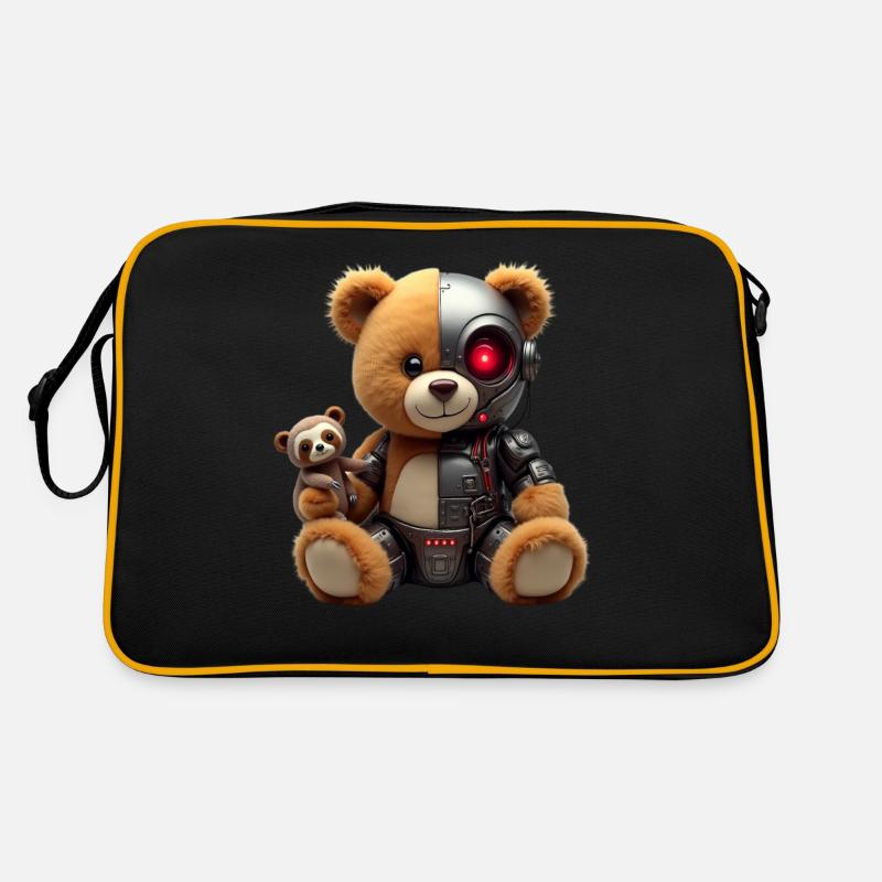 Robot Drôle Tech Ours En Peluche Cyborg Animal Ours Sac Retro