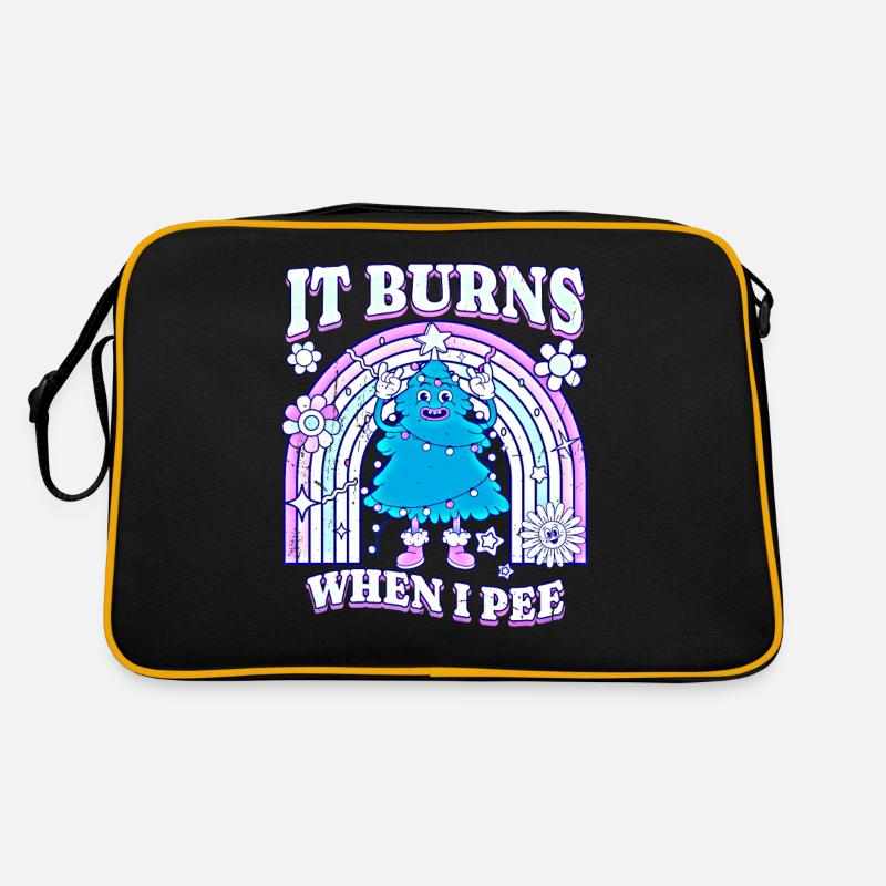 Winter Edition "It Burns when i Pee"! sarkastisch Retro Tasche