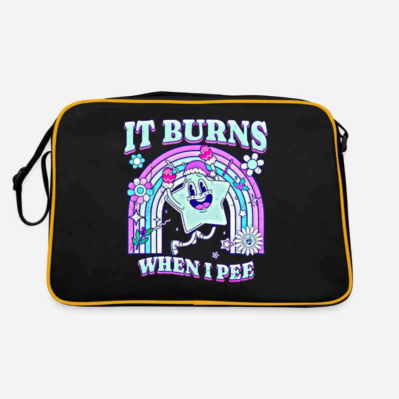 Winter Edition "It Burns when i Pee"! sarkastisch Retro Tasche