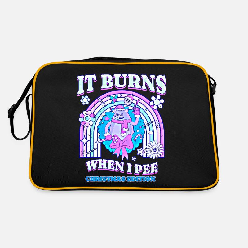 Winter Edition "It Burns when i Pee"! sarkastisch Retro Tasche