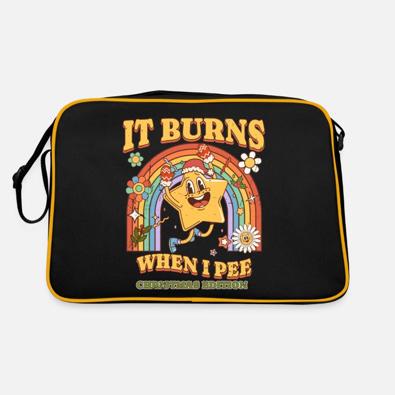 Winter Edition "It Burns when i Pee"! sarkastisch Retro Tasche