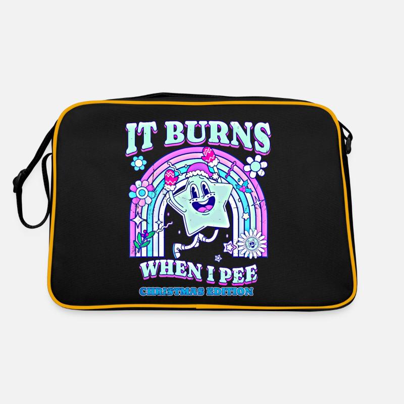 Winter Edition "It Burns when i Pee"! sarkastisch Retro Tasche
