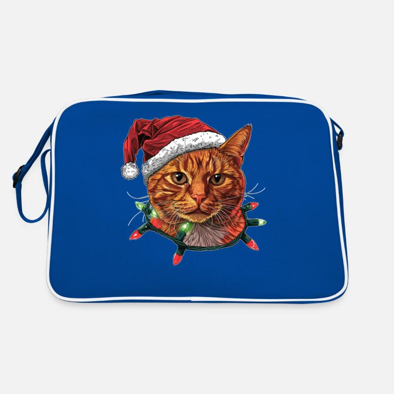 Mignon chat orange chat tigré chapeau de Noël Sac Retro