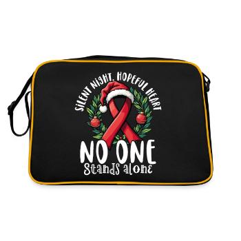 No one is alone. - Retro Bag - black/gold - Back