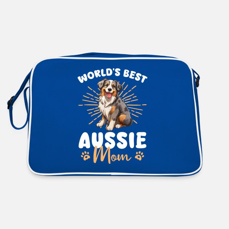 Australian Shepherd Blue Merle Dog Aussie Mom Retro Bag