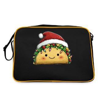 Tacos Mexicaine Nourriture Père Noël - Sac Retro - noir/or - Dos