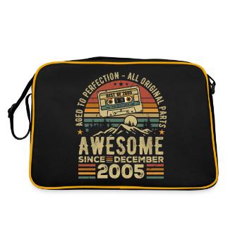 Birthday December 2005 | December 2005 Gift - Retro Bag - black/gold - Back