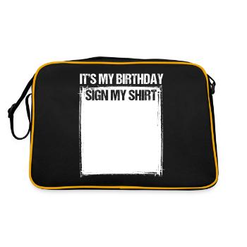 Cadeau Rond Fête d’anniversaire Célébration Anniversaire - Sac Retro - noir/or - Dos