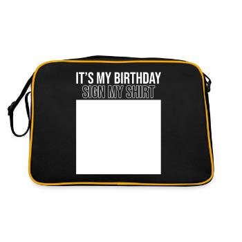 Cadeau Rond Fête d’anniversaire Célébration Anniversaire - Sac Retro - noir/or - Dos