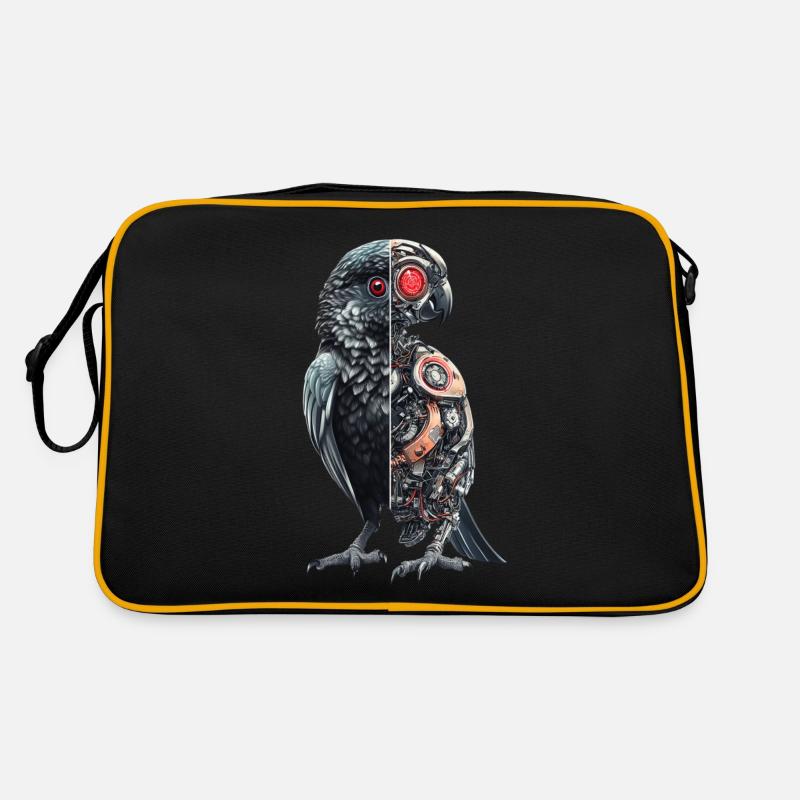Drôle Robot Art Perroquet Cyborg Oiseau Perroquet Sac Retro