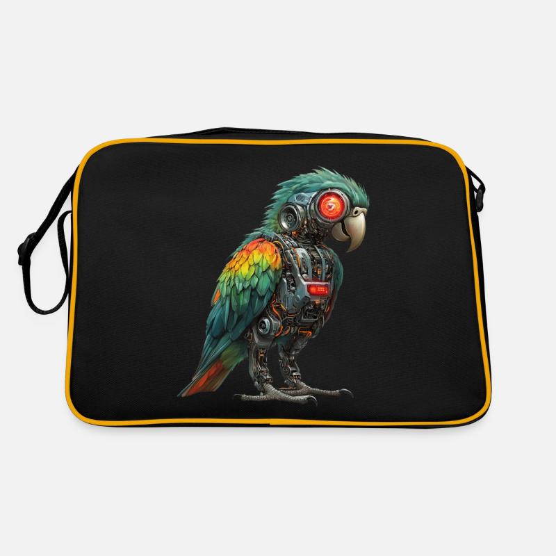 Drôle Robot Art Perroquet Cyborg Oiseau Perroquet Sac Retro