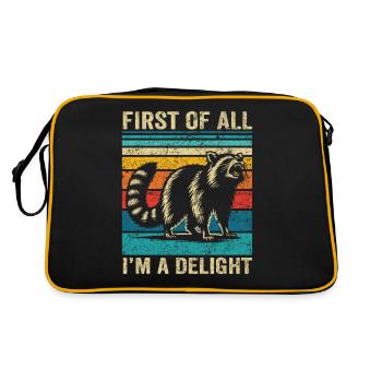 I Am A Joy, Sarcastic Meme Opossum - Retro Bag - black/gold - Back