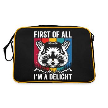 I Am A Joy, Sarcastic Meme Opossum - Retro Bag - black/gold - Back