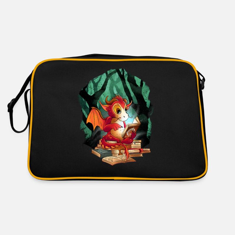 Drache Drachen Kind Kinder Fabelwesen Märchen Retro Tasche