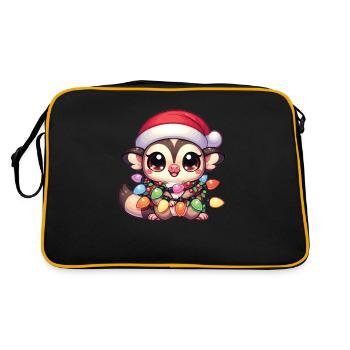 Christmas String Lights Sugar Gliders - Retro Bag - black/gold - Back