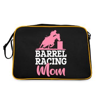Barrel racer rodéo cheval course de barils maman - Sac Retro - noir/or - Dos