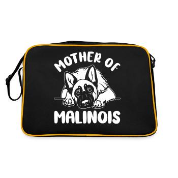 Belgian Malinois Dog Lover Mom Mom Of - Retro Bag - black/gold - Back