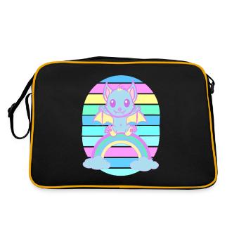 Bébé Chauve-souris arc-en-ciel Chauves-souris Enfants - Sac Retro - noir/or - Dos