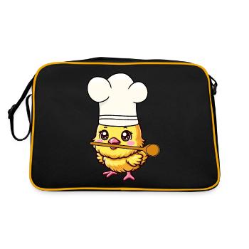 Cook Cooks Cook Cooking Chicken Chick - Retro Bag - black/gold - Back