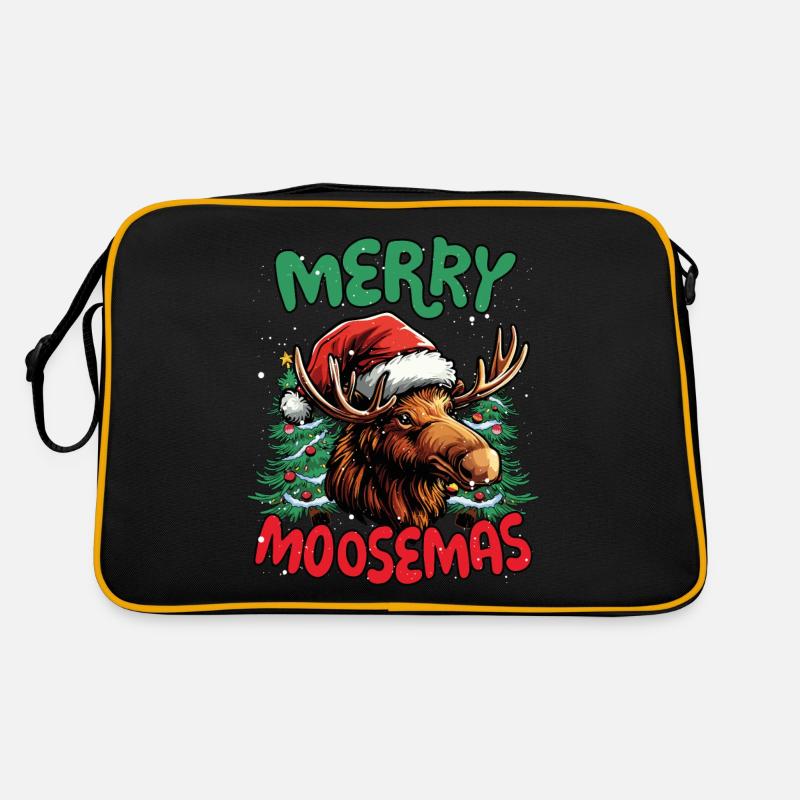 Joyeux Moosemas Drôle d’Orignal Noël Sac Retro