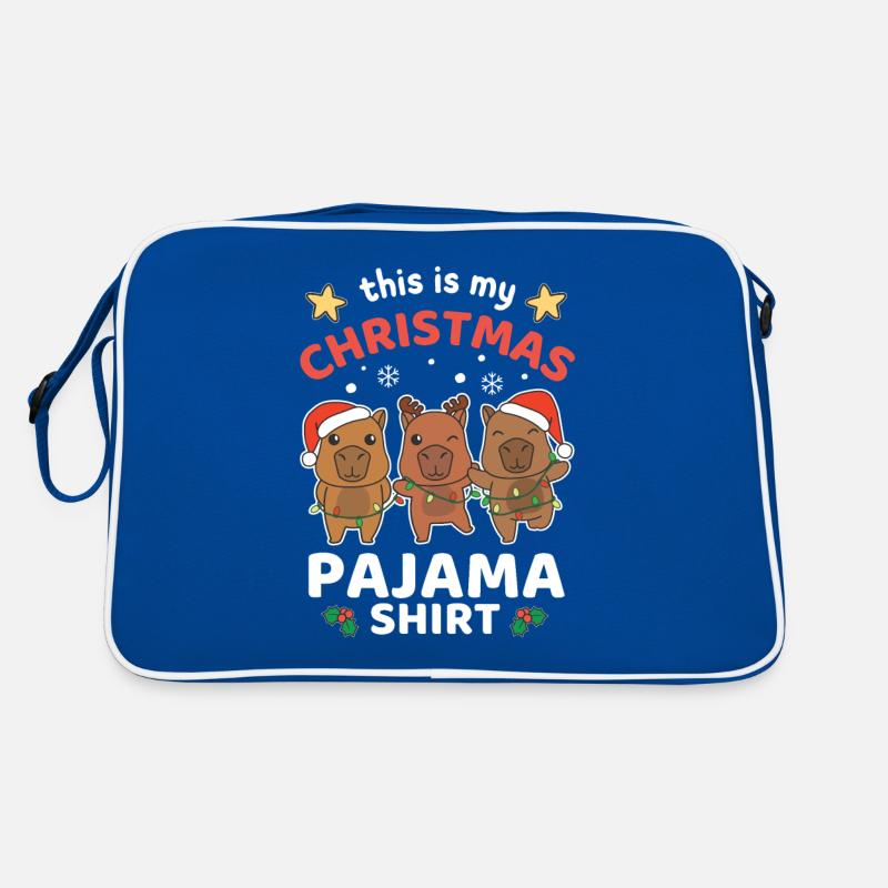 Capybara Weihnachts Schlafanzug Retro Tasche