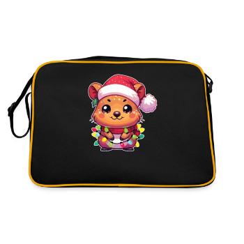 Chapeau de Noël Noël Fées Lumières Quokka - Sac Retro - noir/or - Dos