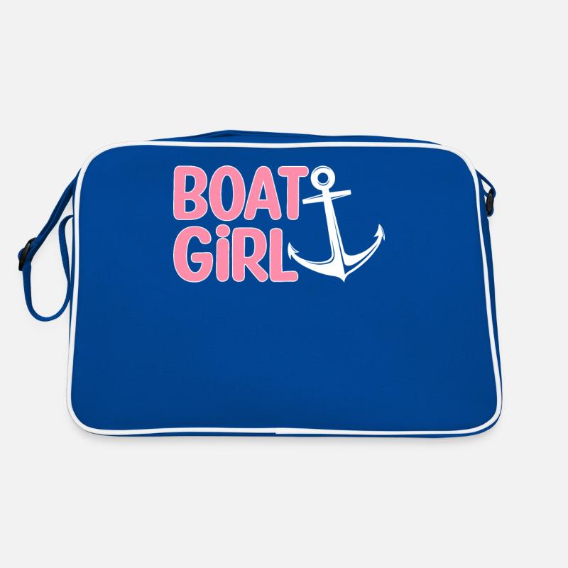 Weiblich Bootfahren Boot Mädchen Retro Tasche