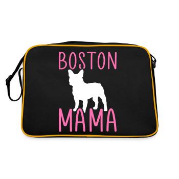 Boston Mom Boston Terrier Mom Mom Mom - Sac Retro - noir/or - Dos