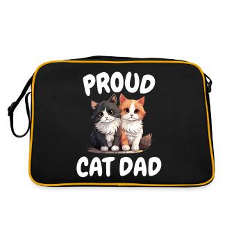 Fier amoureux des chats - Chatte Joie pour - Sac Retro - noir/or - Dos