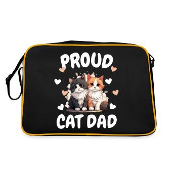 Proud Cat Dad : Drôles de chats pour - Sac Retro - noir/or - Dos