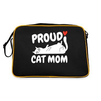 Cat Kitten Cat Lover Funny Proud Cat - Retro Bag - black/gold - Back