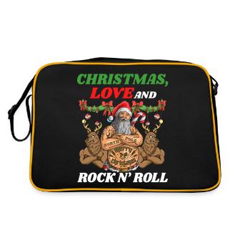 Heavy Hard Metal Noël, Love Rock 'n' Roll - Sac Retro - noir/or - Dos