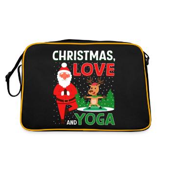 Yogini Yoga Meditation Christmas, Love and Yoga - Retro Bag - black/gold - Back