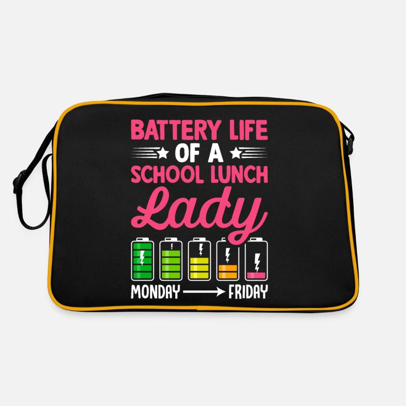 Durée de vie de la batterie d’un employé de cafétéria d’une école avec Sac Retro