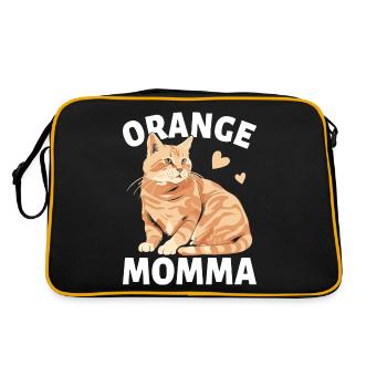 chat tigré orange chat maman orange maman - Sac Retro - noir/or - Dos