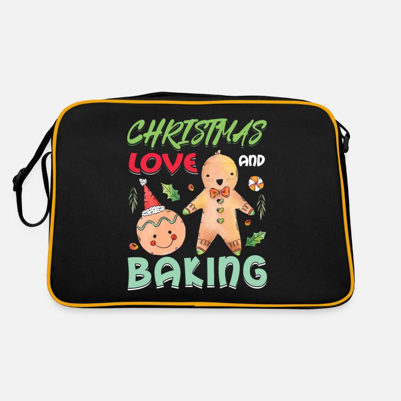 Weihnachten, Liebe und Backen, Süße Festtagsfreude Retro Tasche