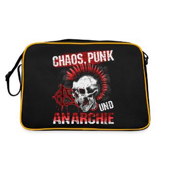 Punk Rock Pogo Anarchie Punks Punk Rocker Punk - Retro Tasche - Schwarz/Gold - Hinten