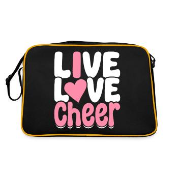 Funny Cheerleading Cheerleader Cheer Squad Live - Retro Bag - black/gold - Back