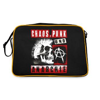 Punk Rock Pogo Anarchie Punks Punk Rocker Punk - Retro Tasche - Schwarz/Gold - Hinten