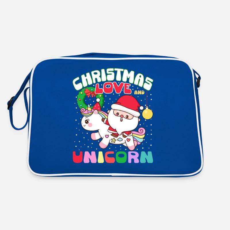 Licorne Chevaux Cavaliers Noël Amour Équitation Sac Retro
