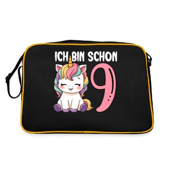 9e anniversaire de la licorne des enfants, j’ai déjà neuf ans - Sac Retro - noir/or - Dos