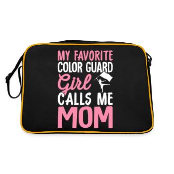 Ma fille garde de couleur préférée m’appelle maman drôle - Sac Retro - noir/or - Dos