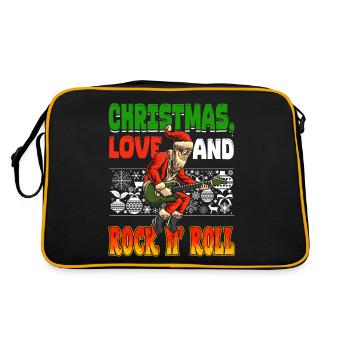 Heavy Hard Metal Noël, Love Rock 'n' Roll - Sac Retro - noir/or - Dos