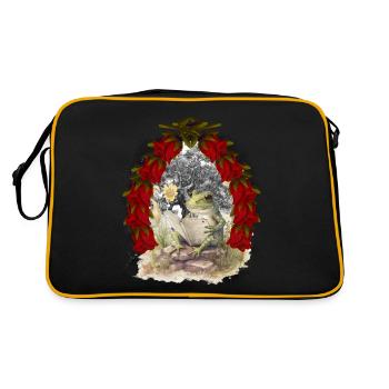 Frog Frogs Fairy Tale Fairy Tale Character Christmas - Retro Bag - black/gold - Back